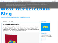 Screenshot des Blogs WBW Werbetechnik GmbH