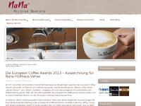 Screenshot des Blogs Nana Meister Barista
