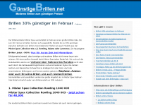 Screenshot des Blogs Brillen online kaufen