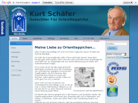 Screenshot des Blogs Kurt Schäfer – Gutachter für Orientteppiche