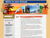 Screenshot des Blogs Aktiv in den Urlaub