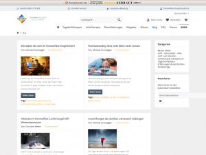 Screenshot des Blogs gutes Licht für gesunde Augen
