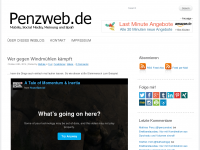 Screenshot des Blogs penzweb.de – All you can Read