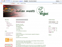 Screenshot des Blogs indian meets vegan