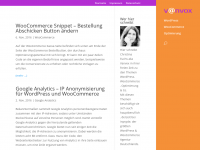Screenshot des Blogs Das Web für Frauen