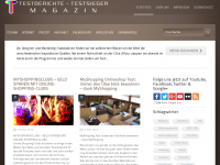 Screenshot des Blogs Testberichte Testsieger Lifestyle Magazin