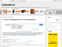 Screenshot des Blogs Kaltreserve