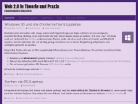 Screenshot des Blogs Web 2.0 in Theorie und Praxis