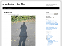 Screenshot des Blogs ohnekontur – Blog