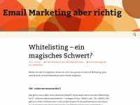 Screenshot des Blogs Email Marketing aber richtig!