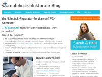 Screenshot des Blogs Notebook Reparatur Service notebook-doktor.de