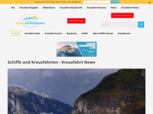 Screenshot des Blogs Schiffe und Kreuzfahrten – Das Kreuzfahrtmagazin