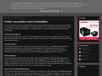 Screenshot des Blogs Alles über Schweißgeräte