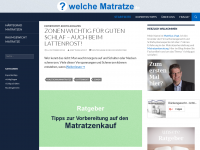 Screenshot des Blogs welcheMatratze.de – Das Gesundheitsportal für besseres Liegen