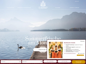 Screenshot des Blogs Hotel Schloss Mondsee