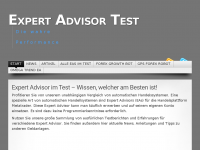 Screenshot des Blogs Expert Advisor Test