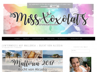 Screenshot des Blogs MissXoxolat’s Schokoladenseiten