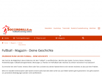 Screenshot des Blogs Soccerdrills.de Fußballtrainer Blog