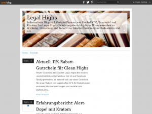 Screenshot des Blogs Legal Highs