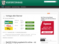 Screenshot des Blogs Sportwetten-Blog