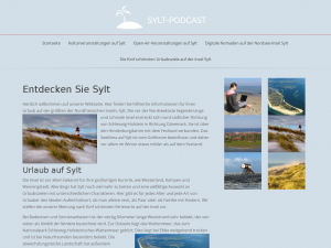 Screenshot des Blogs Sylt Podcast und Blog