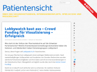 Screenshot des Blogs Patientensicht
