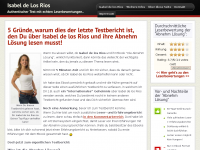 Screenshot des Blogs Isabel de los Rios