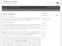 Screenshot des Blogs Religion für Kritiker