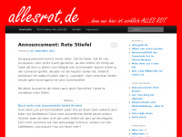 Screenshot des Blogs allerot.de – Denn nur hier ist wirklich ALLES ROT!