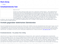 Screenshot des Blogs Mark König Ansichtssache