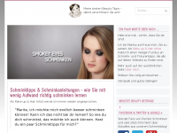 Screenshot des Blogs Perfekt Schminken – Schminktipps & Schminkanleitungen vom Profi