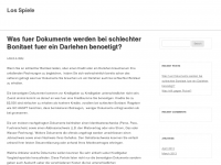 Screenshot des Blogs LOS-Spiele