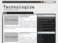 Screenshot des Blogs Technologize – News aus der IT-Welt