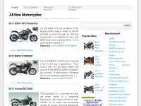 Screenshot des Blogs all new motorcycles