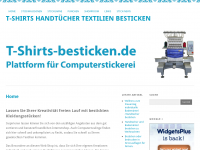 Screenshot des Blogs T-Shirts besticken