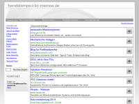 Screenshot des Blogs Handstamped by Memoe – Bestempelte Aufkleber