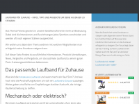 Screenshot des Blogs Laufband für Zuhause