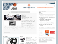 Screenshot des Blogs DESIGNSCHUTZnews – Infos für Produktdesigner, Werbegrafiker und Agenturen