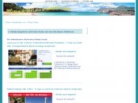 Screenshot des Blogs aktuelle Urlaub Deals und Reise Deals