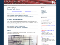 Screenshot des Blogs Der Shopblogger