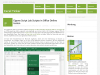 Screenshot des Blogs Excel Ticker