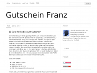 Screenshot des Blogs Gutschein Franz