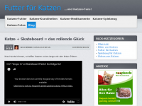 Screenshot des Blogs Futter für Katzen