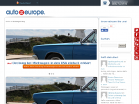 Screenshot des Blogs Auto Europe Mietwagen Blog