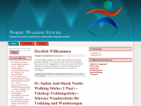 Screenshot des Blogs Nordic Walking Stöcke