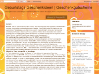 Screenshot des Blogs Geburtstags Geschenkideen | Geschenkgutscheine