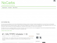 Screenshot des Blogs Leben und arbeiten mit Low Carb