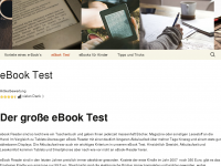 Screenshot des Blogs eBook-Test.net – eBook Testberichte & Erfahrungen