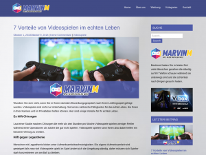 Screenshot des Blogs Marvin