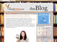 Screenshot des Blogs ONLINETEXTE.com – Das Blog
